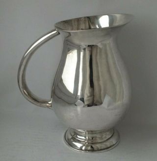Stylish Wai Kee Solid Sterling Silver Water Jug C.  1970s/ H 16 Cm/ 404 G