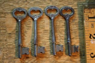 4 Vtg/antique Corbin Skeleton Keys P3,  P8,  P11