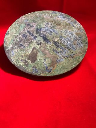 Ancient Viking Bronze Large Mirror With With Handle Very Rare 8th/9th