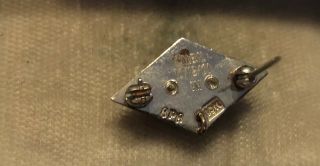 10K White Gold Alpha Delta Pi Sorority Pin - Fully engraved - Zeta Mu 2