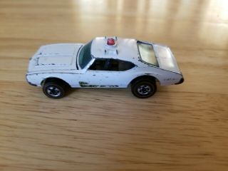 1969 Mattel Hot Wheels Redline White State Police Cruiser Olds 442