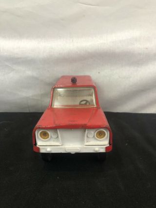 Vintage Pressed Steel TONKA FIRE CHIEF Jeep Wagoneer Rescue Truck Circa 1960 ' s 2