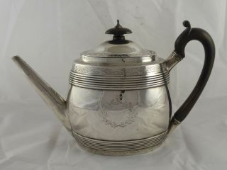 Smart Antique Georgian Solid Sterling Silver Teapot Charles Aldridge 1797 504 G