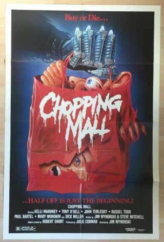 Chopping Mall Authentic Vintage One Sheet Movie Poster 27x41 Horror