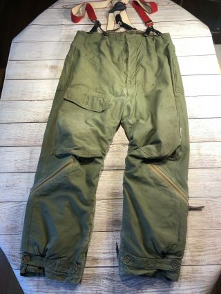 Ww2 Vtg A - 9 Army Air Force Flight Pants Trousers Alpaca Size 40 Uniform