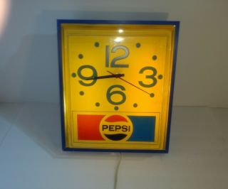 Pepsi Cola Electric Wall Clock,  Vintage Item.