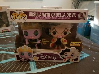 Funko Pop Disney 2 - Pack - Ursula With Cruella De Vil - Hot Topic Exclusive