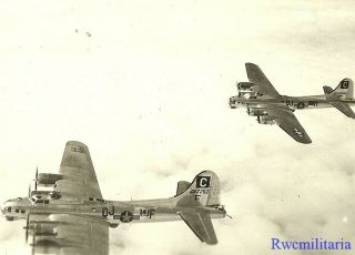 Org.  Photo: Aerial View 96th Bomb Group B - 17 Bombers (42 - 97262 & 102686)