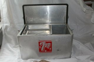Vintage 7 Up Logo Aluminum Ice Chest / Cooler By Cronstroms Circa 1950s 11 Photo