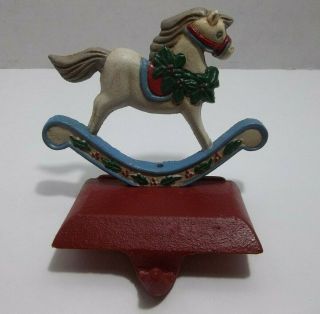 Cast Iron Midwest Of Cannon Falls Stocking Hanger Rocking Horse