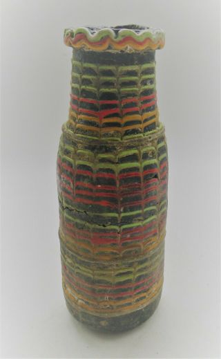 Very Rare Circa 1000bce Ancient Phoenician Mosiac Glass Vessel
