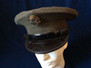 Wwii Us Army Air Corps Enlisted Man Visor Service Cap Hat 7