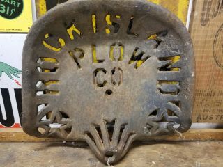 Antique Cast Iron Tractor Seat Rock Island Plow Company - Great Patina 2