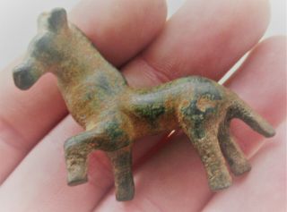 Circa 100bc - 100ad Ancient Celtic Bronze Horse Figurine From Horse And Rider