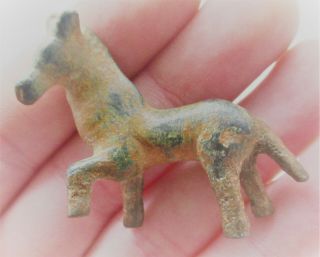 CIRCA 100BC - 100AD ANCIENT CELTIC BRONZE HORSE FIGURINE FROM HORSE AND RIDER 2