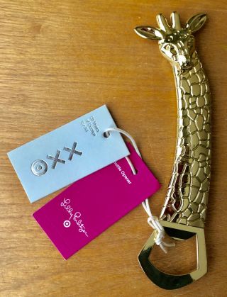 Lilly Pulitzer For Target Xxo Giraffe Bottle Opener Gold Tone With Tags
