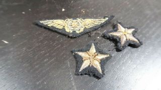 Wwii Us Navy Usn Navigator Bullion Wings And Stars Patches