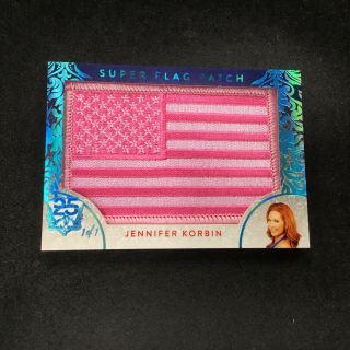 Jennifer Korbin Flag Patch Relic 1/1 2019 Benchwarmer 25 Years Jk