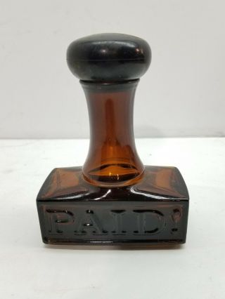 Vintage Avon Paid Stamp Glass Decanter Windjammer After Shave 2o