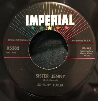 Obscure Blues R&b 45 Rpm Johnny Fuller On Imperial 5382