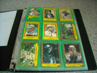 1981 Topps Raiders Of The Lost Ark 88 Card Set In Protective Pages In A Binder