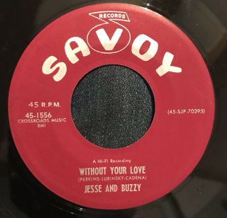 Obscure Blues R&b 45 Rpm Jesse And Buzzy On Savoy 1556
