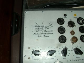Vtg Hickok Dynamic Mutual Conductance Tube Tester 533,  Calibrated/Works/Mostly? 2