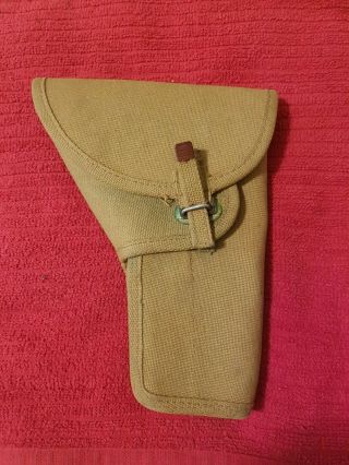 Wwii Z.  L.  &t.  1945 Inglis High Power Holster,  Unissued.