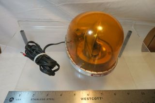Vintage Federal Signal Fireball Fbh11 12 Volt Series - Orange Dome