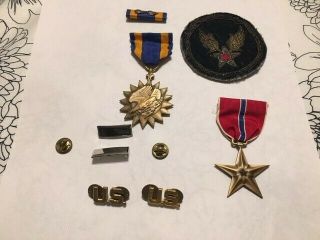 Us Ww2 Early Air Medal,  And Bronze Star Grouping Exc.  Ww2 Issue.