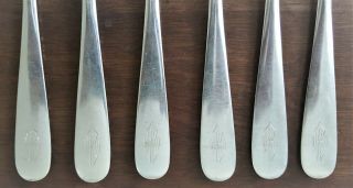 Set of 12 Repousse Sterling Silver Ice Cream Forks 5.  375 