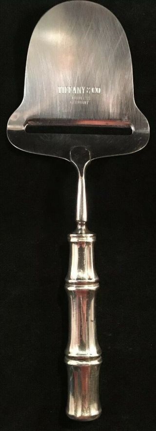 Tiffany Bamboo Pattern Sterling Silver Cheese Slice / Server Rare