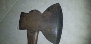 ANTIQUE HAND FORGED IRON BROAD AXE 3