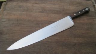 Vintage F.  Dick Germany Forged 12.  75 " Stainless Steel Chef Knife - Razor Sharp