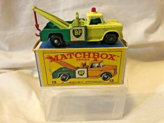 Vintage Matchbox Lesney Dodge Wreck Truck Bp 13 W/ Orig Box
