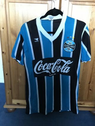Retro Vintage Football Shirt Gremio Brazil Penalty Coca - Cola Large