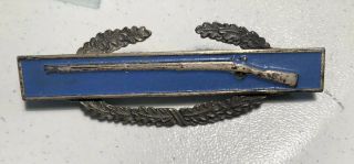 Wwii Sterling Silver U.  S.  Army Marksman Infantry Long Rifle Badge Pin 32