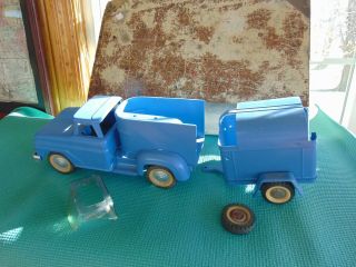Vintage Tonka Toy Pick - Up Truck W/ Structo Horse Trailer