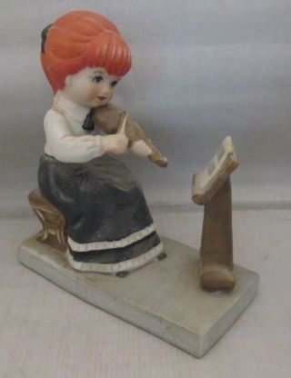 Girl Playing Violin Lego Figurine Porcelain - Arm Repaired