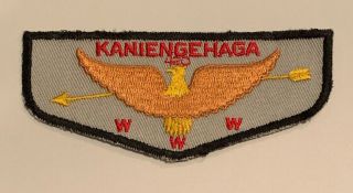 Order Of The Arrow Kaniengehaga Lodge 420 F1a Rare First Flap