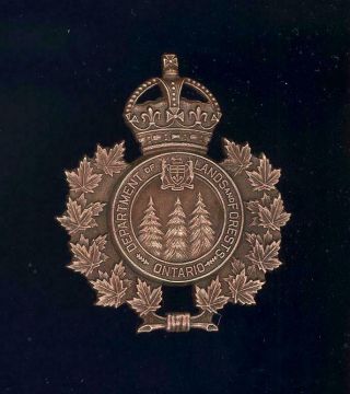 Obsolete - Ontario Department Of Lands & Forests Ranger - C.  1930 - 1953 Bronze Badge