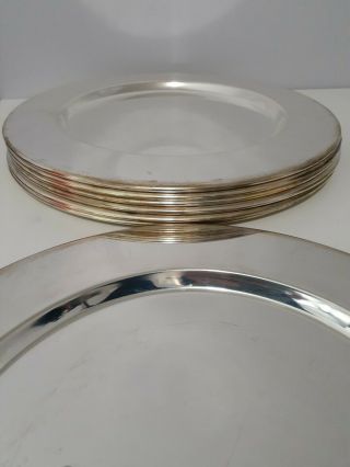 Godinger Silver Plate Art Set Of 7 Charger Plates 11 1/2 "