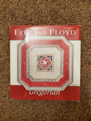 Fitz And Floyd Classics Gregorian Canape Plate With Red Band