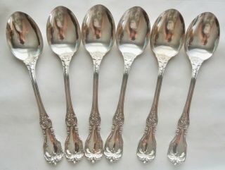 Reed & Barton Sterling Silver Set Of Six Burgundy Place Size Oval Soup Spoons