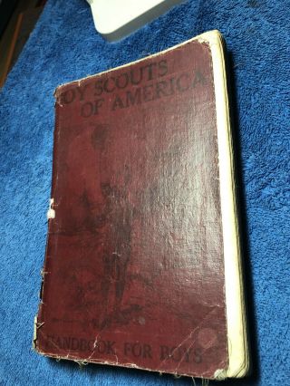 Antique Boy Scouts Of America Handbook For Boys / 1914 Book