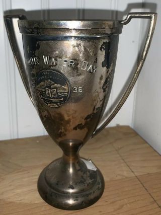N.  G.  Wood & Sons Silver Plate 1923 Junior Water Day South Pond Cabins Trophy 2