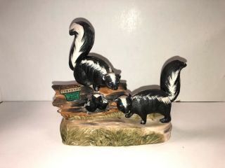 Ski Country Limited Edition Skunk Family Miniature Whiskey Decanter