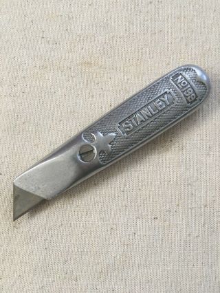 Vintage Stanley No.  199 Box Cutter Aluminum Utility Knife With 3 Stanley Blades