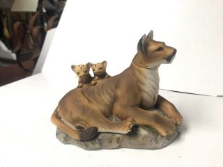 1987 Ski Country Limited Edition Mountain Lion Family Miniature Whiskey Decanter