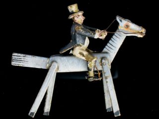 Odd Articulated Horse Rider Vienna Bronze Austrian Cold Painted